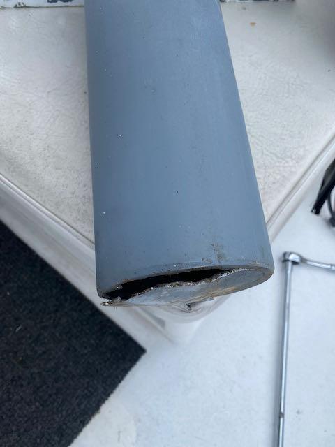 close up of broken part